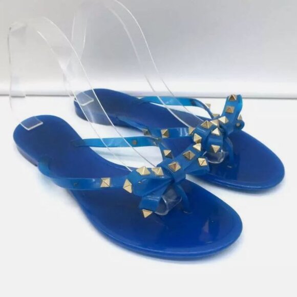 Valentino Rockstud PVC Flat Thong Sandals size 39 - Picture 2 of 7